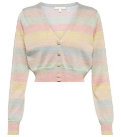 LoveShackFancy - Asteria cropped knit cardigan at Mytheresa